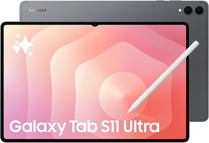 Samsung Galaxy Tab S11 Ultra Graphite, 256GB, 14.6" Android Tablet, Galaxy AI Enhancements, DeX Mode, Dynamic AMOLED 2X Anti-Reflection Display, Redesigned S Pen - International version