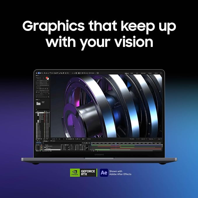 Samsung 16” Galaxy Book6 Ultra U7 PC Laptop Computer, NVIDIA 5060 Intel Processor, 32GB/1TB, Dynamic AMOLED 2X Display, Advanced Cooling, Slim, 2 Year Warranty, Gray