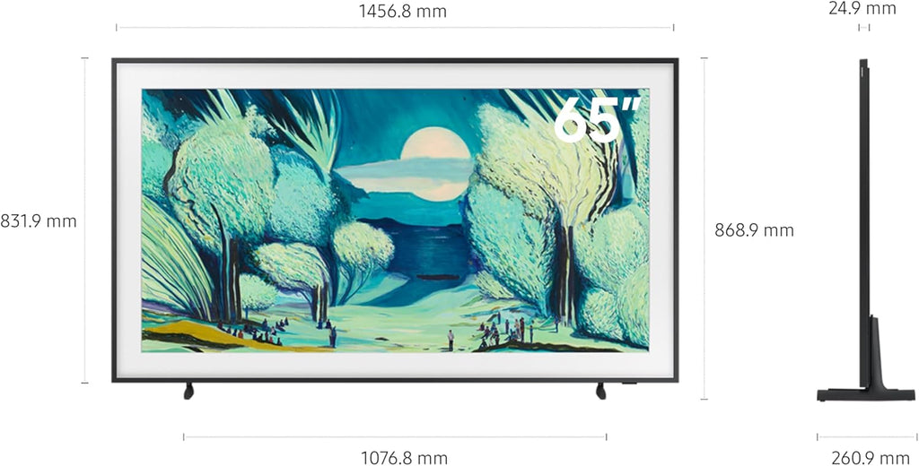 Samsung 65 Inch The Frame TV, LS03F, 4K, Modern Frame Design, Art Mode, Artful Picture Quality with QLED, Samsung Vision AI Smart TV, QA65LS03FAUXZN (2025 - UAE Version)