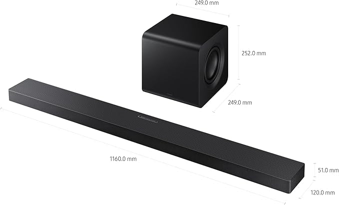 Samsung Q-series Soundbar, QS700F, 3.1.2 ch, Subwoofer, Convertible Fit, True 3.1.2ch Sound, Wireless Dolby Atmos, Q-Symphony, HW-QS700F/ZN (2025 - UAE Version)