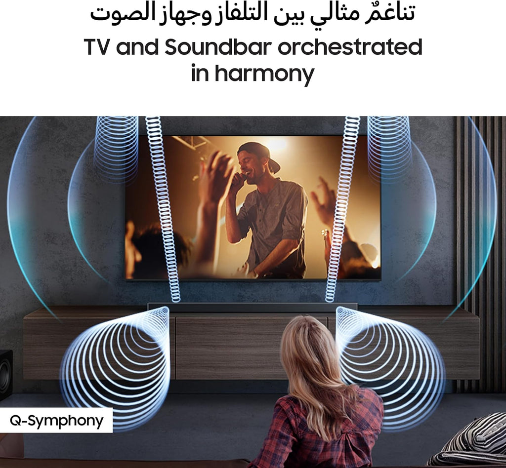 Samsung Q-series Soundbar, QS700F, 3.1.2 ch, Subwoofer, Convertible Fit, True 3.1.2ch Sound, Wireless Dolby Atmos, Q-Symphony, HW-QS700F/ZN (2025 - UAE Version)